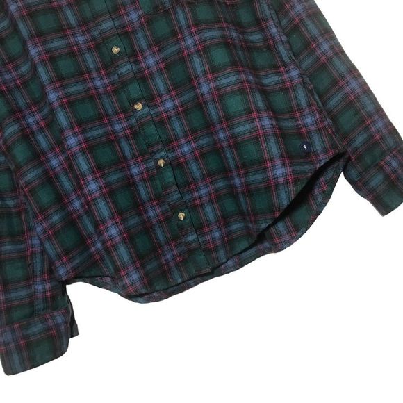 HOLLISTER Plaid Button Down Shirt In Green Size Small - Picture 3 of 6